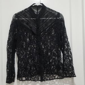 Lace Button Up Blouse